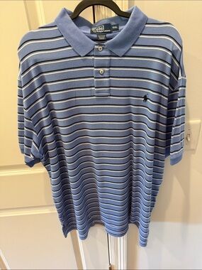 Ralph Lauren Men’s Blue Striped Polo Shirt